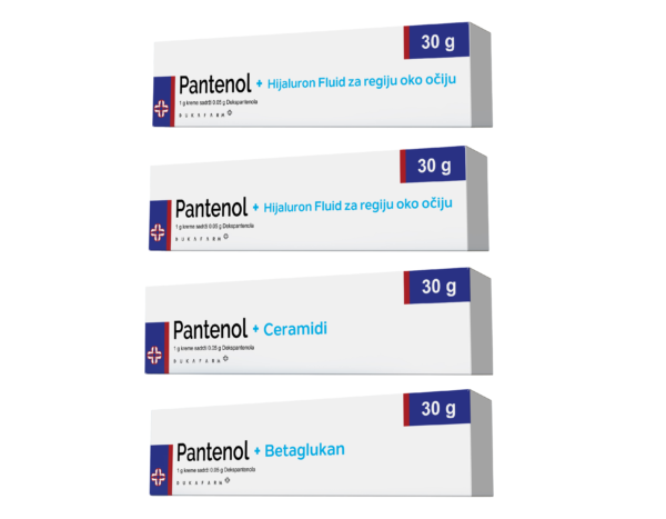 2x Fluid za regiju oko očiju 1x Pantenol + Ceramidi 1 x Gratis Pantenol + Betaglukan
